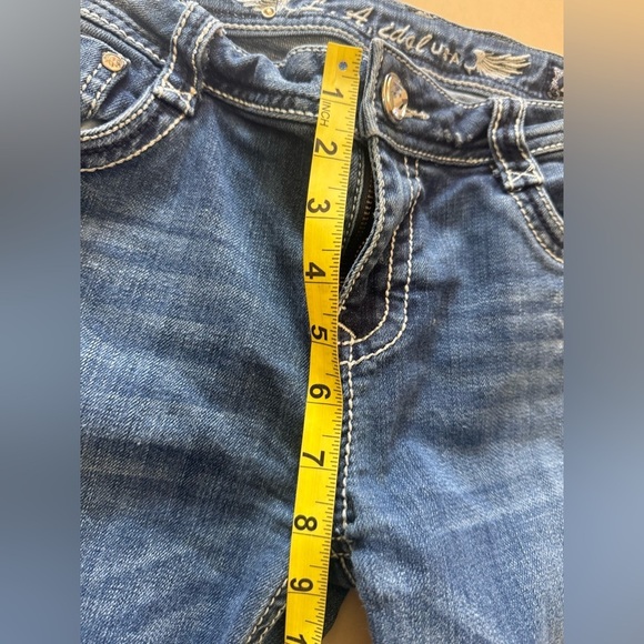 L.A. Idol Blue Jeans size 11 w34  L 32 blue straight - Picture 12 of 16